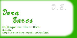 dora barcs business card